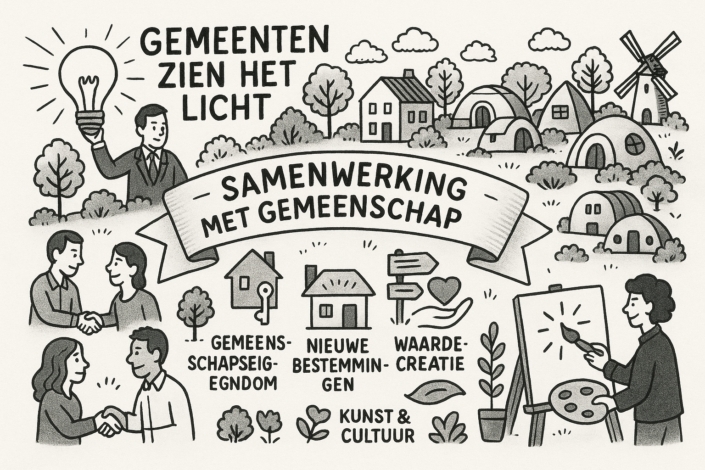 gemeenten zien eht licht tekening